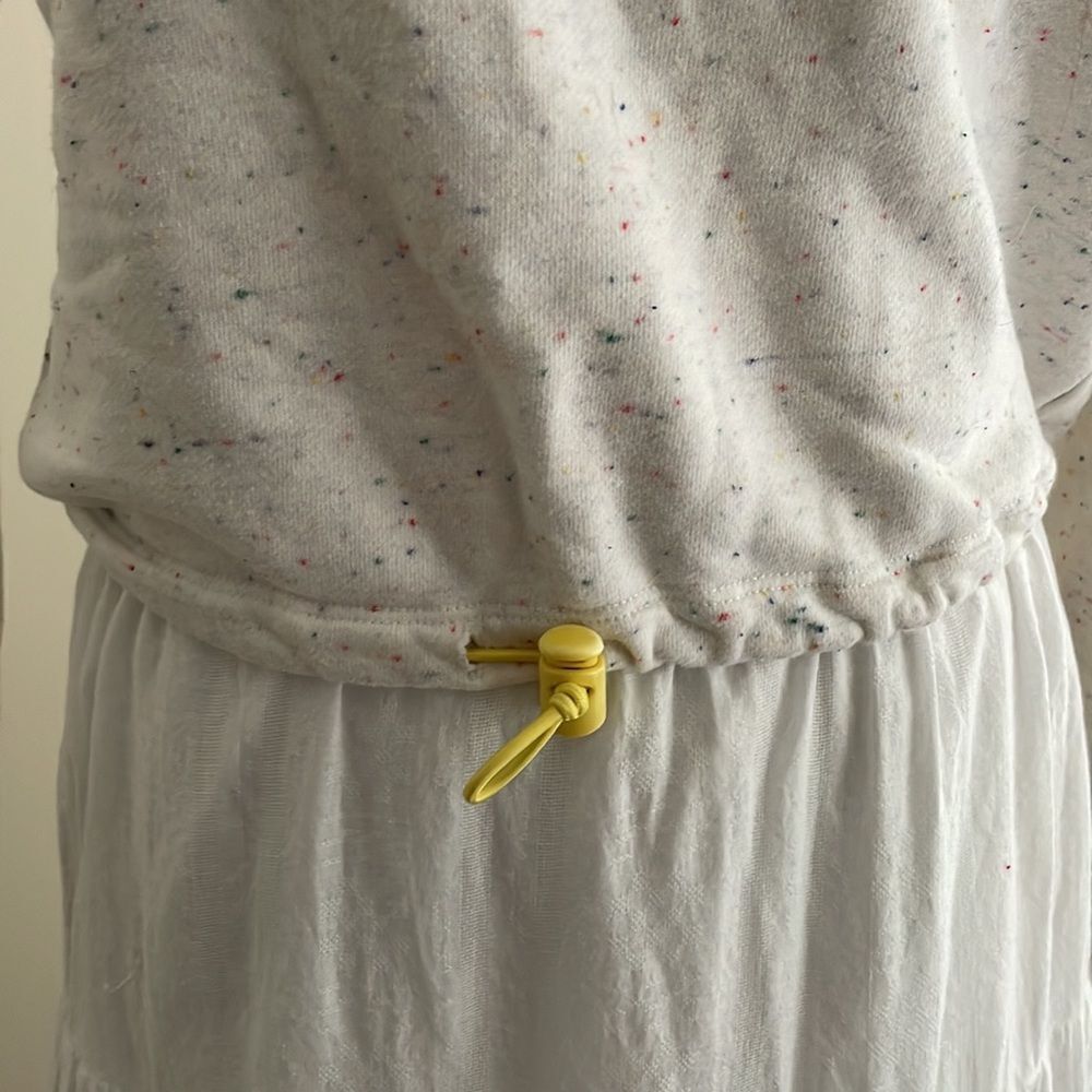 Speckle crop sweatshirt with drawstring waist by Vylette size XS - Picture 5 of 8